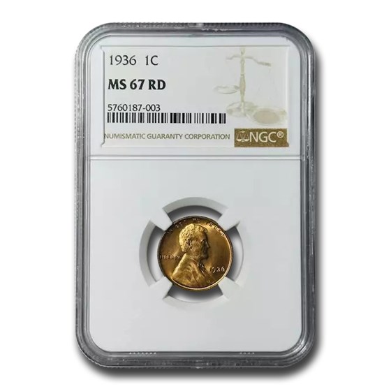 1936 Lincoln Cent MS-67 NGC (Red) 1936 Lincoln Cent MS-67 NGC (Red)